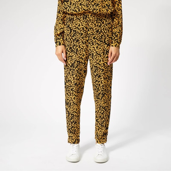 Ganni S Women's Goldstone Crepe Trousers - Black - Picture 1 of 6